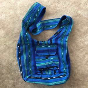 NEW "Boho" Tribal Inspired Print Striped Pattern Lightweight Crossbody Sling Bag